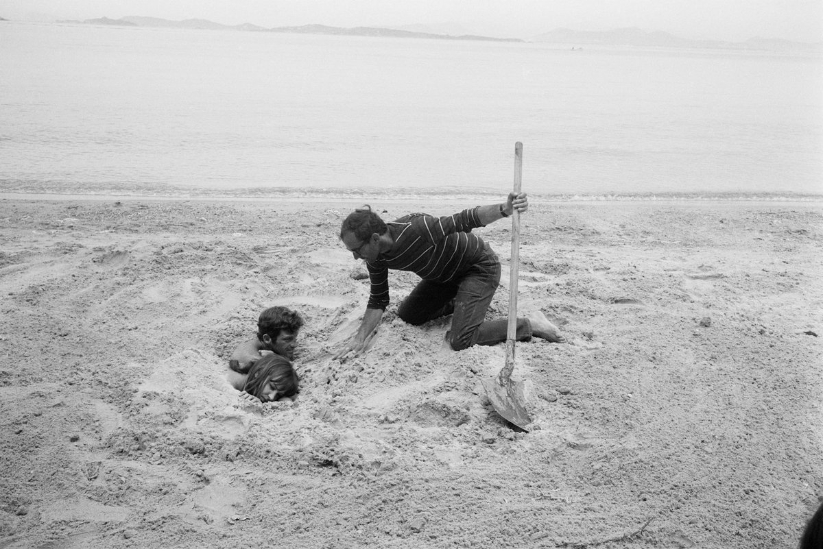 Jean-Luc Godard, Anna Karina and Jean-Paul Belmondo